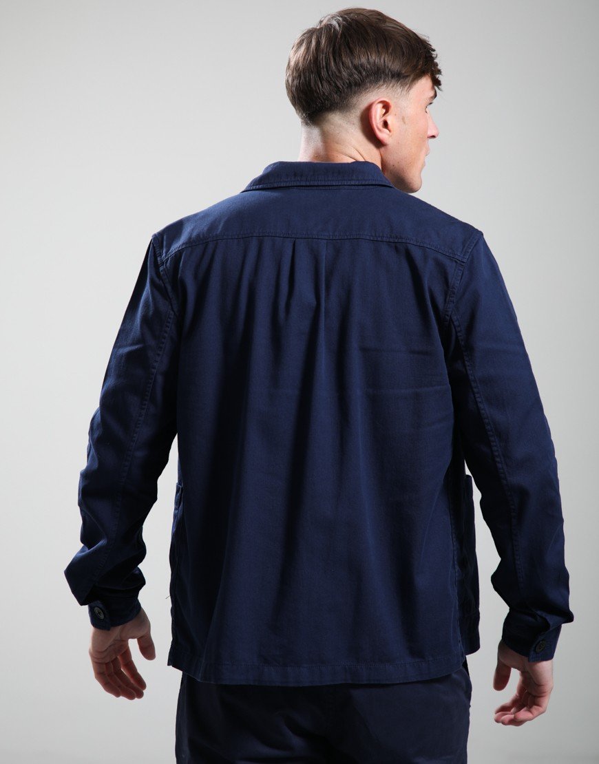 Paul Smith Cotton-Twill Stitch Stripe Work Jacket Navy