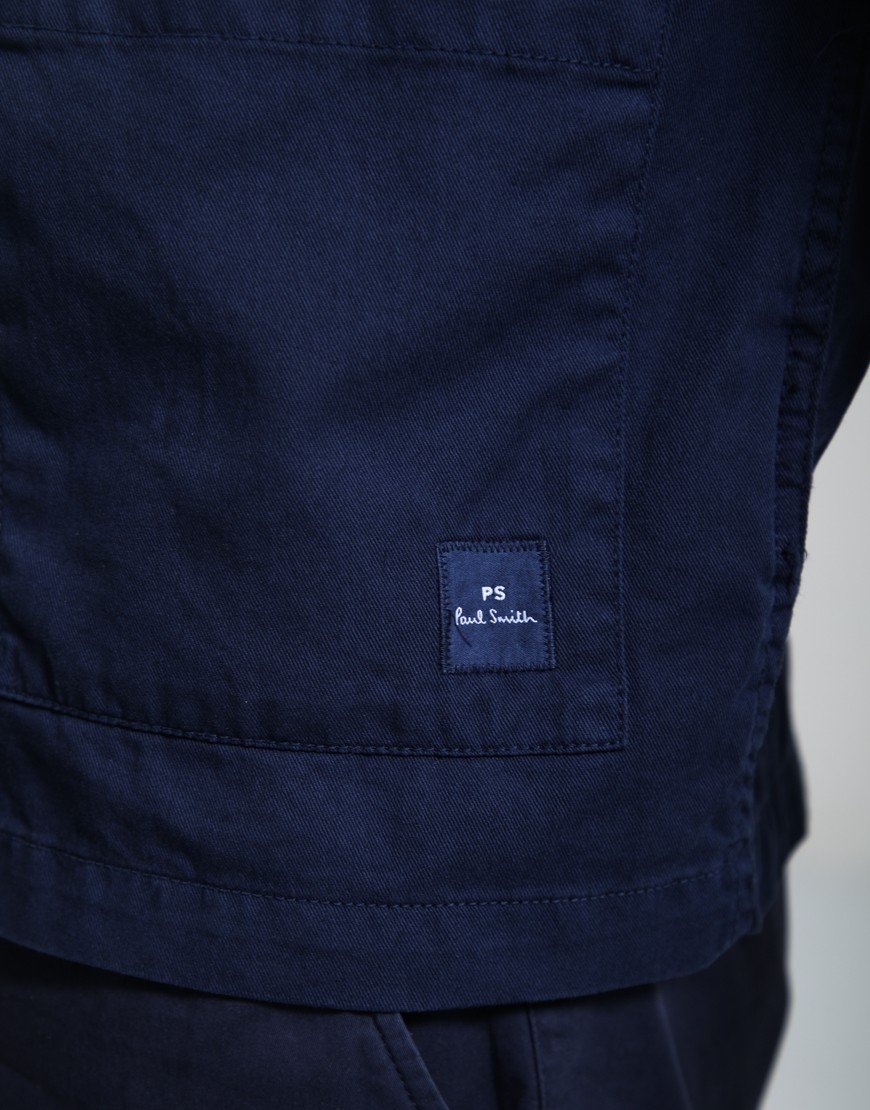 Paul Smith Cotton-Twill Stitch Stripe Work Jacket Navy