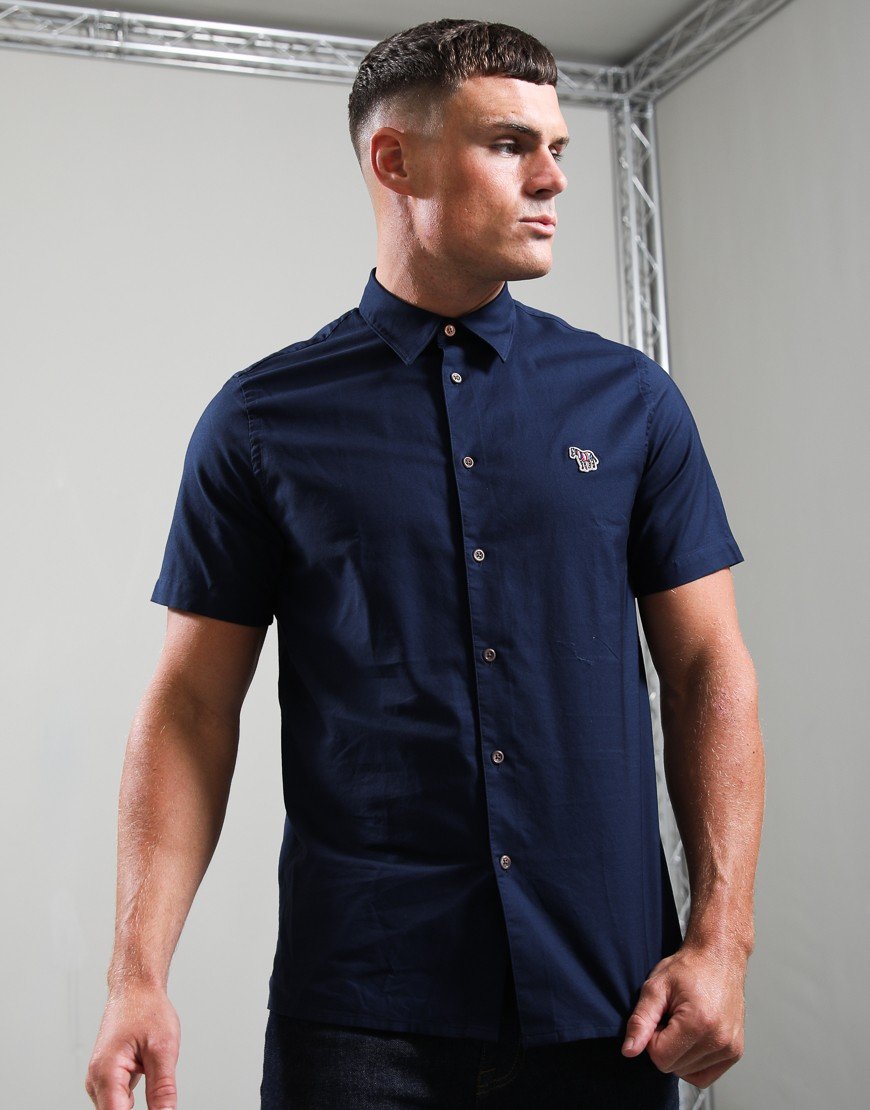 Paul Smith Casual Fit Zebra Shirt Navy