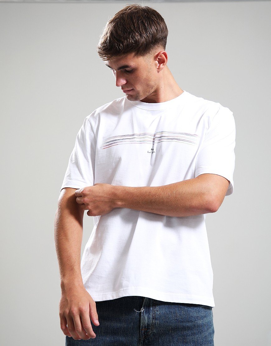 Paul Smith Casual Fit Stripe T-Shirt 01 White