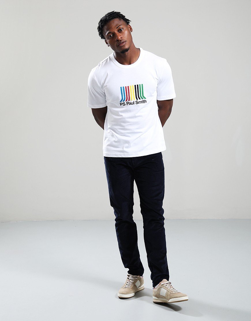 Paul Smith Casual Fit Stripe T-Shirt 01 White