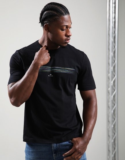 Paul Smith Casual Fit Stripe T-Shirt 79 Black