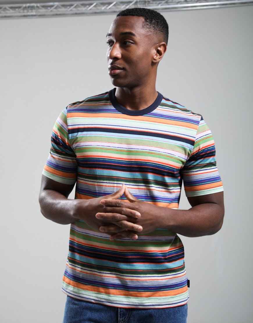 Paul Smith Casual Fit Stripe T-Shirt Multi Coloured 92