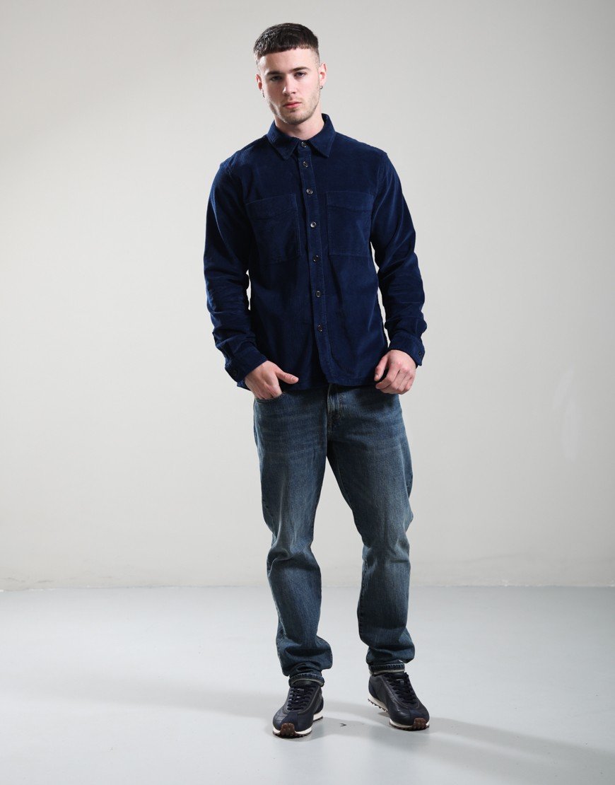 Paul Smith Casual Cord Shirt Jacket 48 Dark Navy