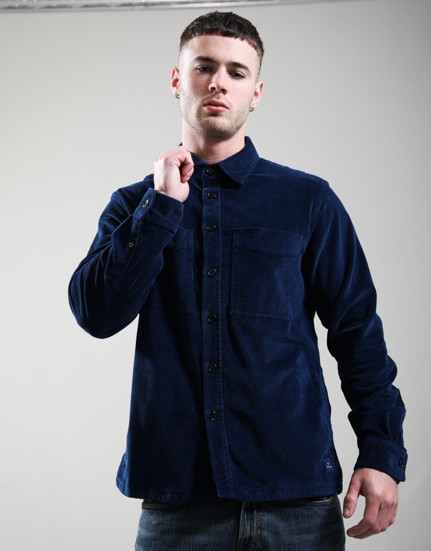 Paul Smith Casual Cord Shirt Jacket 48 Dark Navy