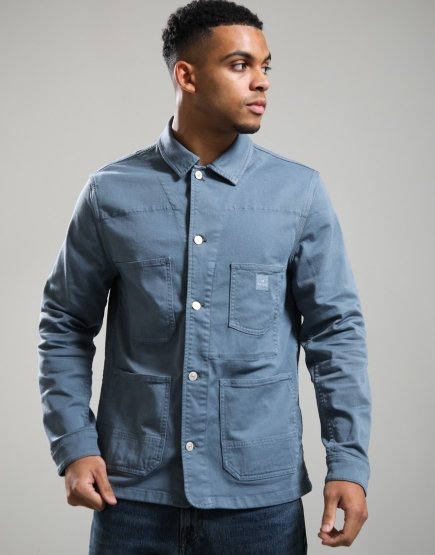 Paul Smith Stretch Cotton-Twill Chore Jacket Mid Blue