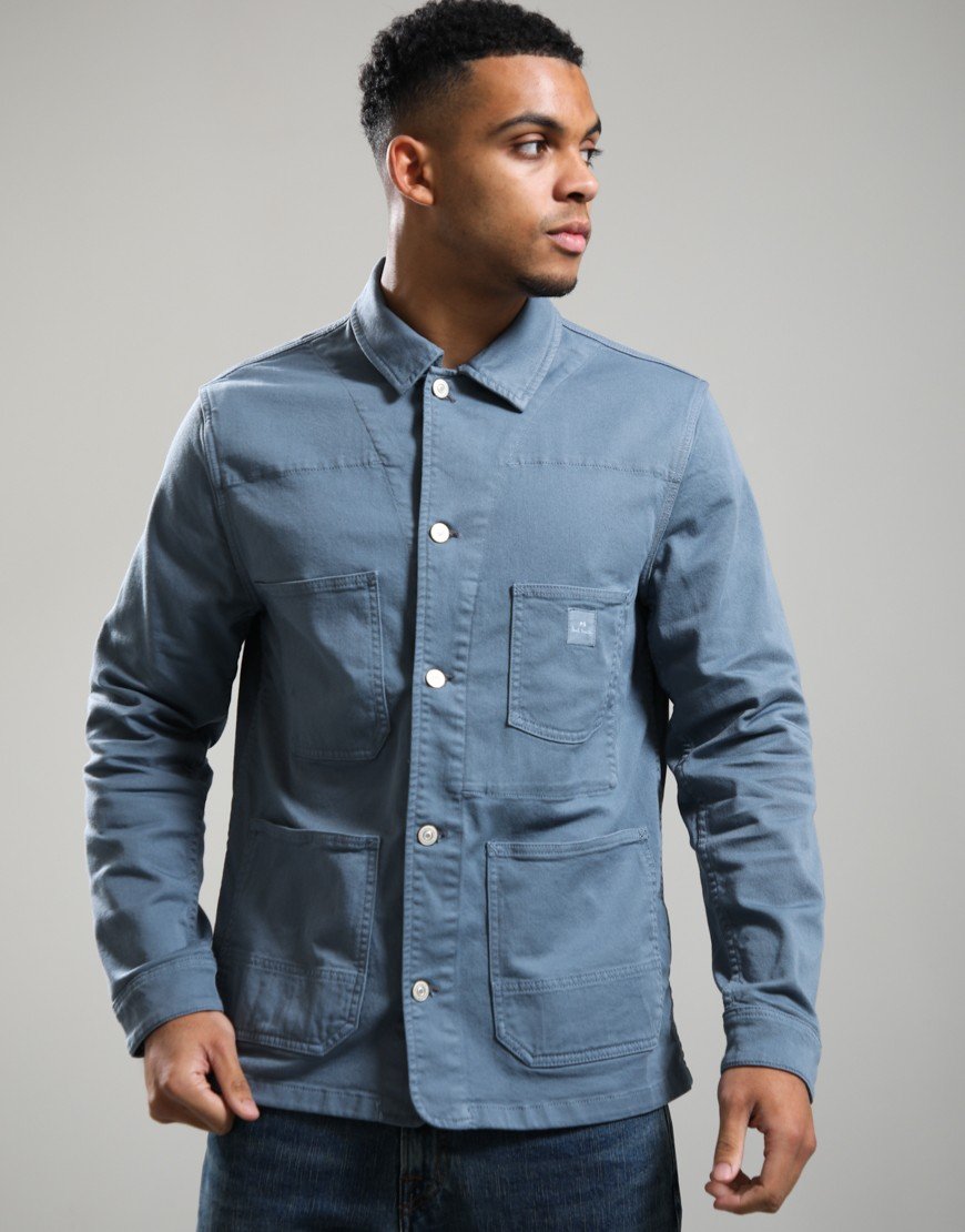 Paul Smith Stretch Cotton-Twill Chore Jacket Mid Blue
