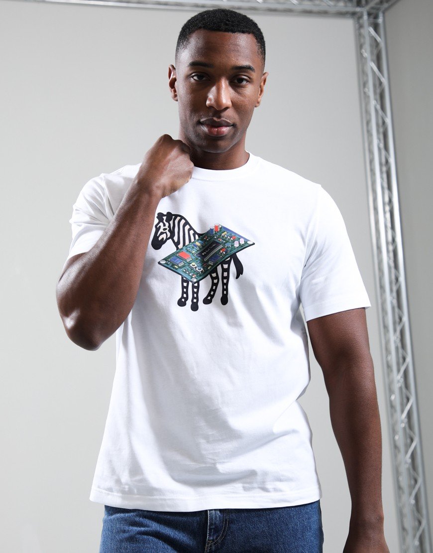 Paul Smith Circuit Zebra T-Shirt White