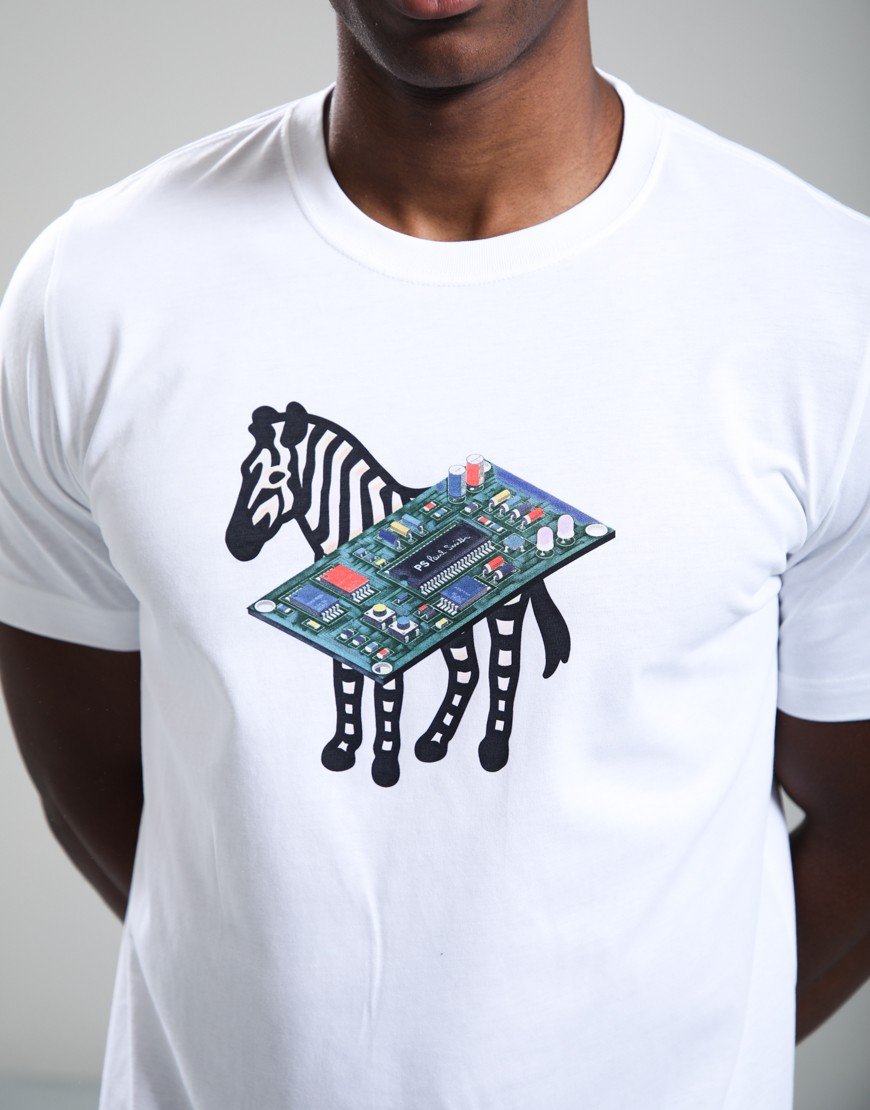 Paul Smith Circuit Zebra T-Shirt White