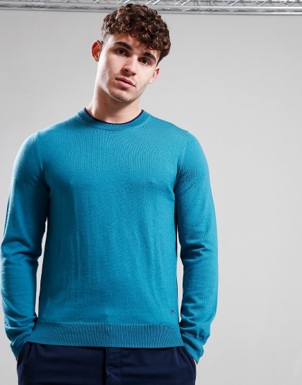 Paul Smith Contrast Neck Knit Green 37A