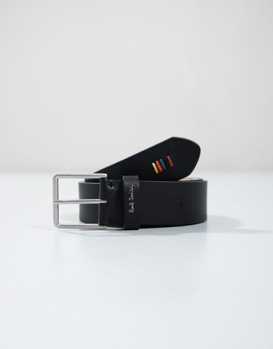 Paul Smith Cow Leather Zinc Alloy Buckle Belt 79A
