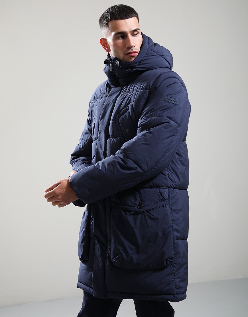 Paul Smith Fibre Down Raglan Puffa Jacket 49 Very Dark Navy