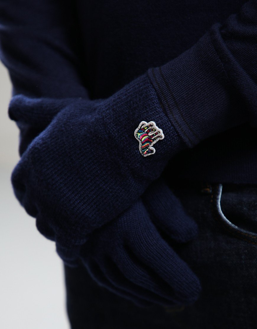 Paul Smith Zebra Gloves Navy