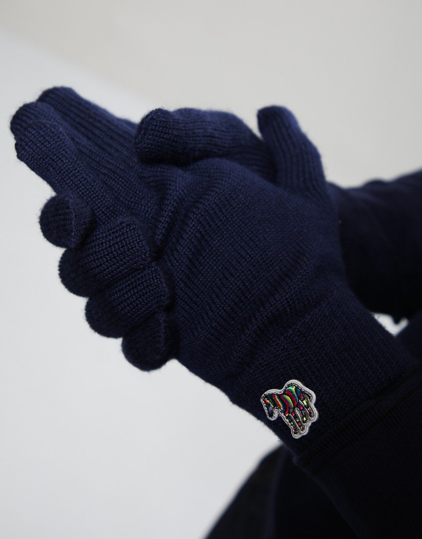 Paul Smith Zebra Gloves Navy
