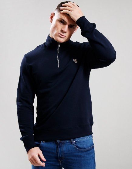 Paul Smith Half Zip Sweat 49 Dark Navy