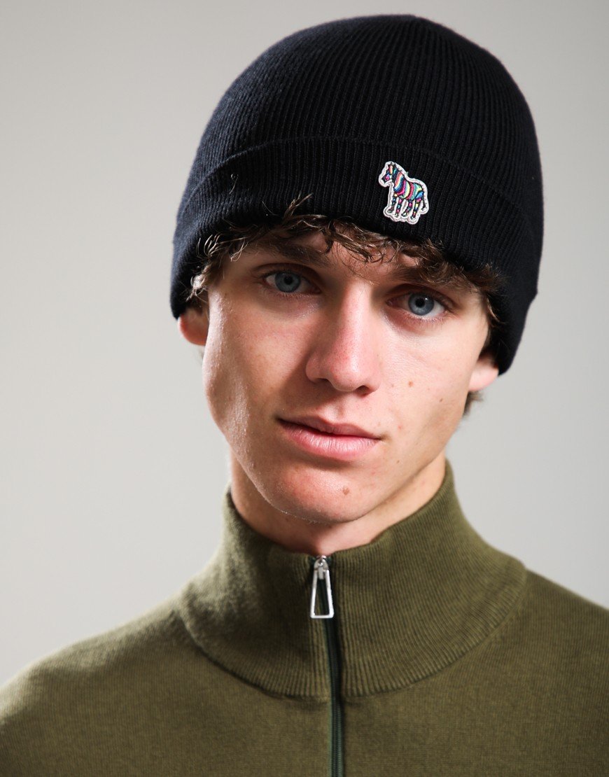 Paul Smith Beanie Zebra 79A Black