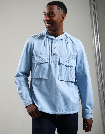 Paul Smith Hooded Pull Over Jacket Blue