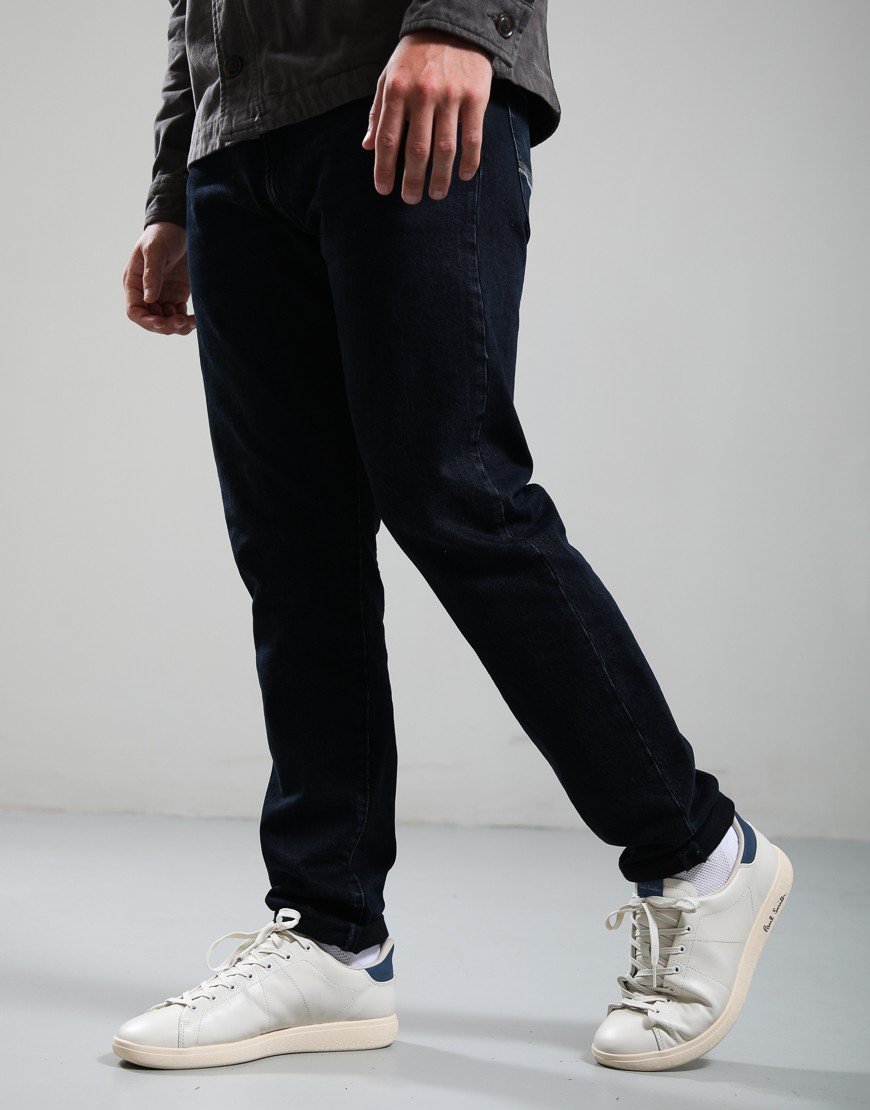 Paul Smith Tapered Fit 'Blue Black Stretch' Jeans Dark Wash