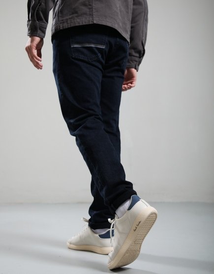 Paul Smith Tapered Fit 'Blue Black Stretch' Jeans Dark Wash