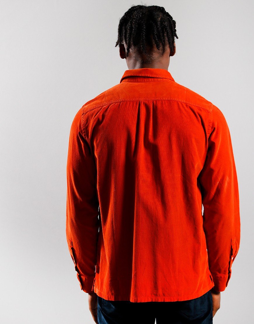 Paul Smith Long Sleeve Chest Pocket Shirt 19 Dark Rust