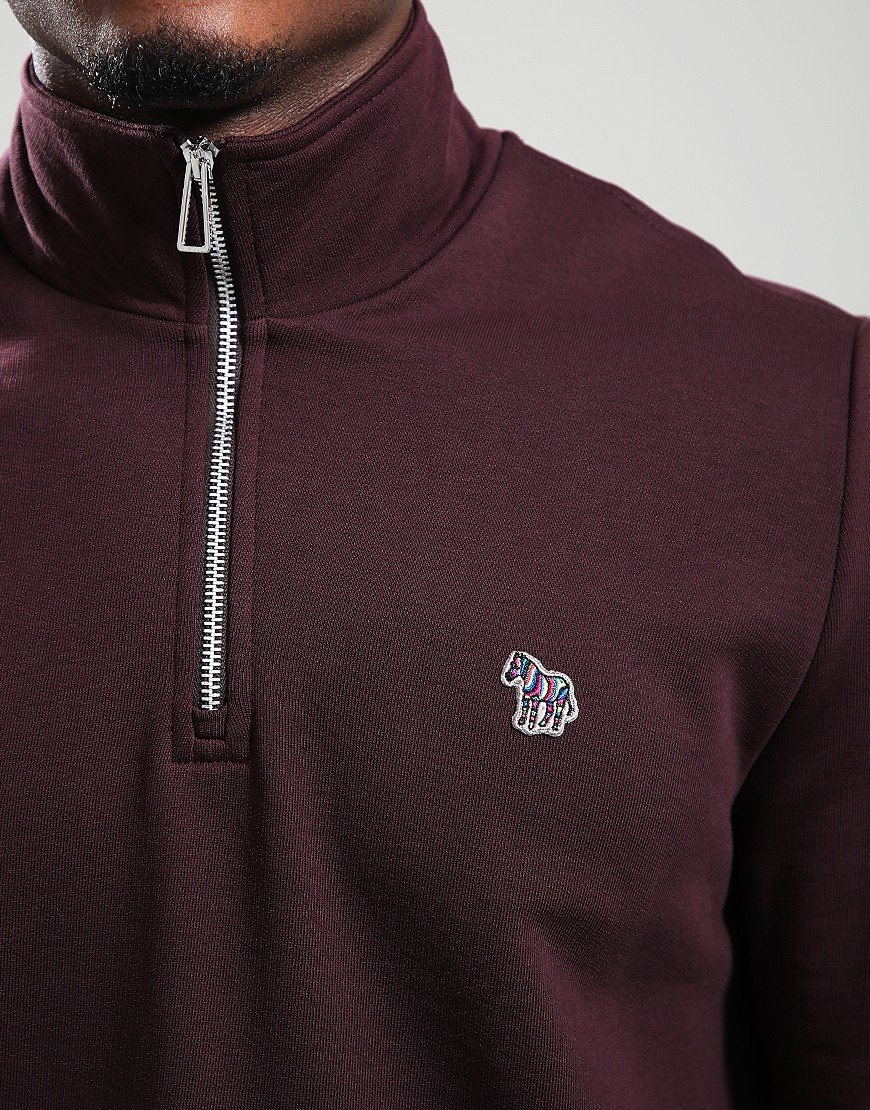 Paul Smith Regular Fit Half Zip Sweat 29A Very Dark Red
