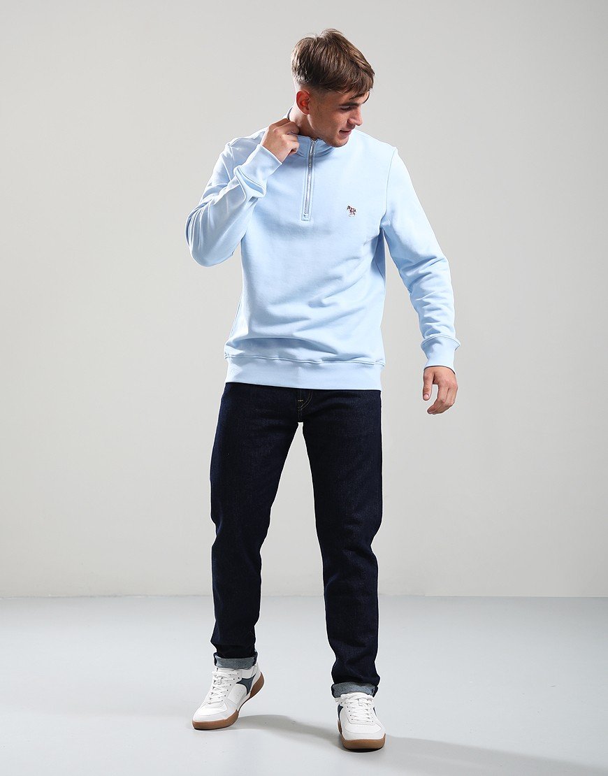 Paul Smith Regular Fit Half Zip Zebra Sweat 41E Light Blue Paul Smith Regular Fit Half Zip Zebra Sweat 41E Light Blue