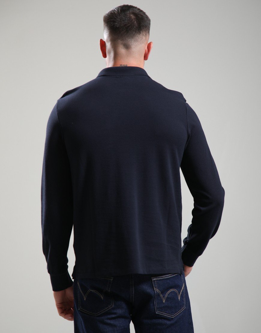 Paul Smith Long Sleeve Regular Fit Polo Shirt Dark Navy