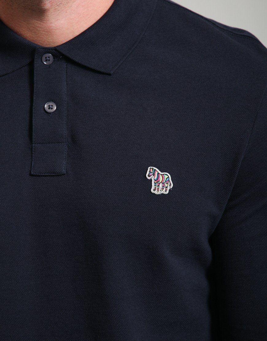 Paul Smith Long Sleeve Regular Fit Polo Shirt Dark Navy