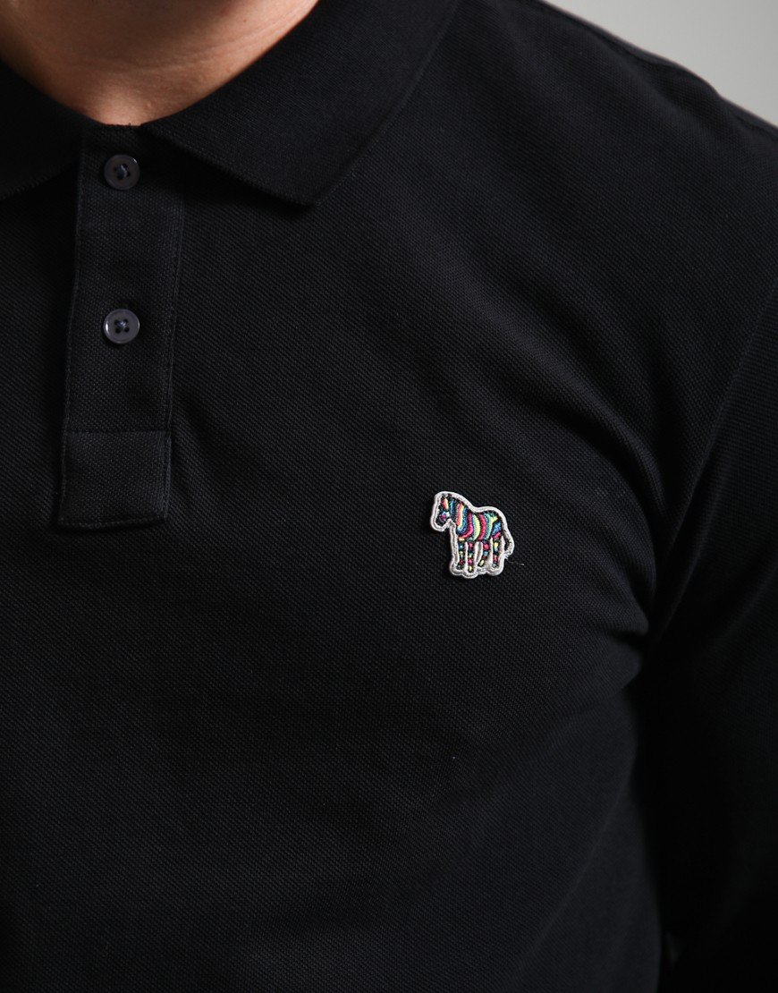 Paul Smith Long Sleeve Regular Fit Polo Shirt Black