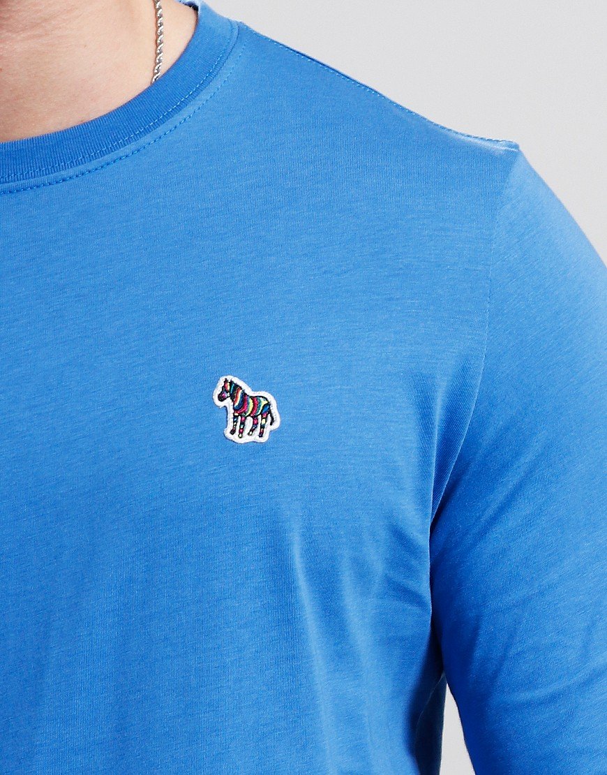 Paul Smith Long Sleeve Zebra Badge T-Shirt Blue