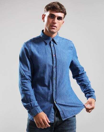 Paul Smith Tailored Fit Long Sleeve Shirt Buttons Medium Base