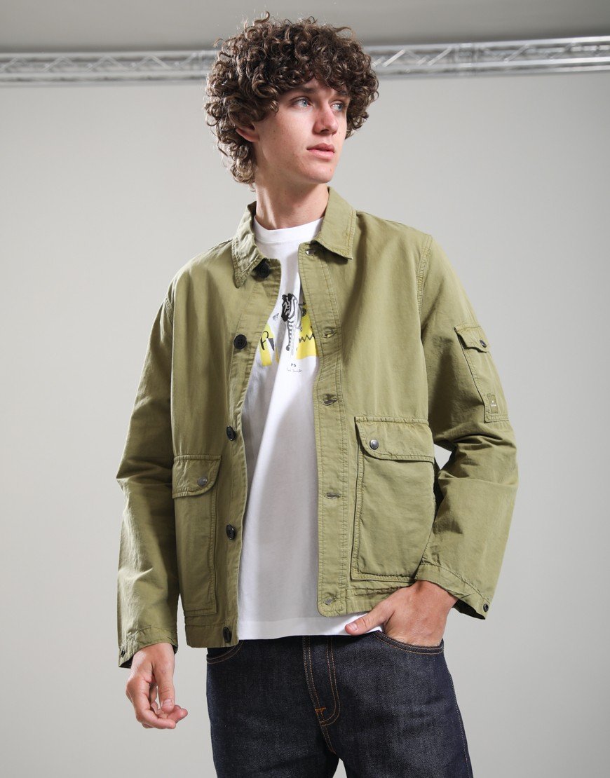 Paul Smith Shirt Jacket Olive Green 36