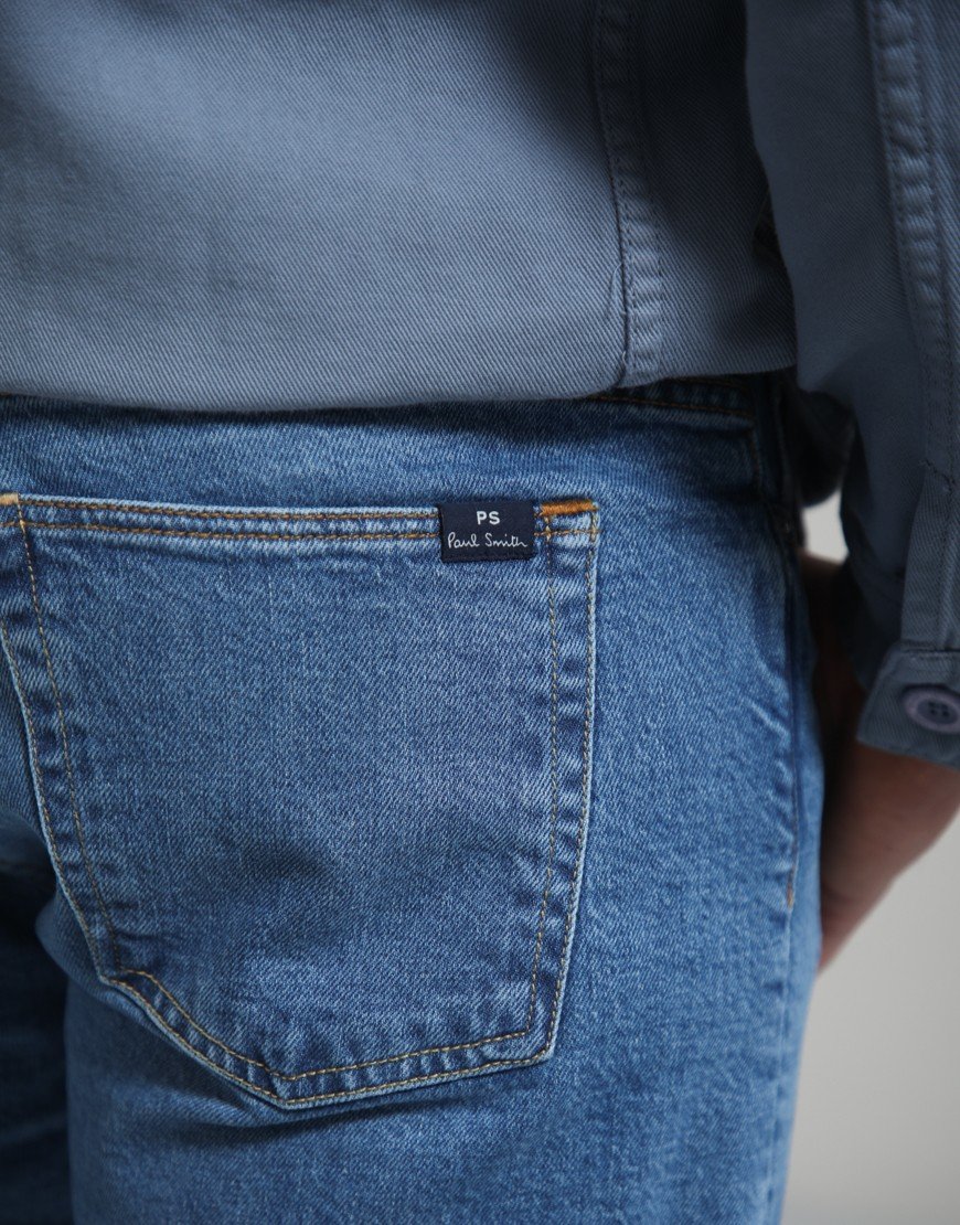 Paul Smith Tapered Fit Jeans Blue Over Dyed