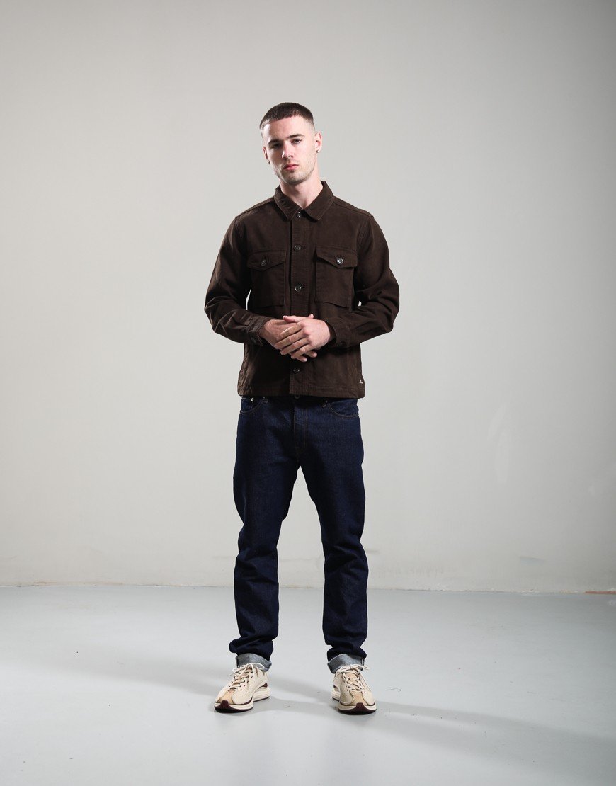 Paul Smith Military Overshirt Jacket Dark Brown