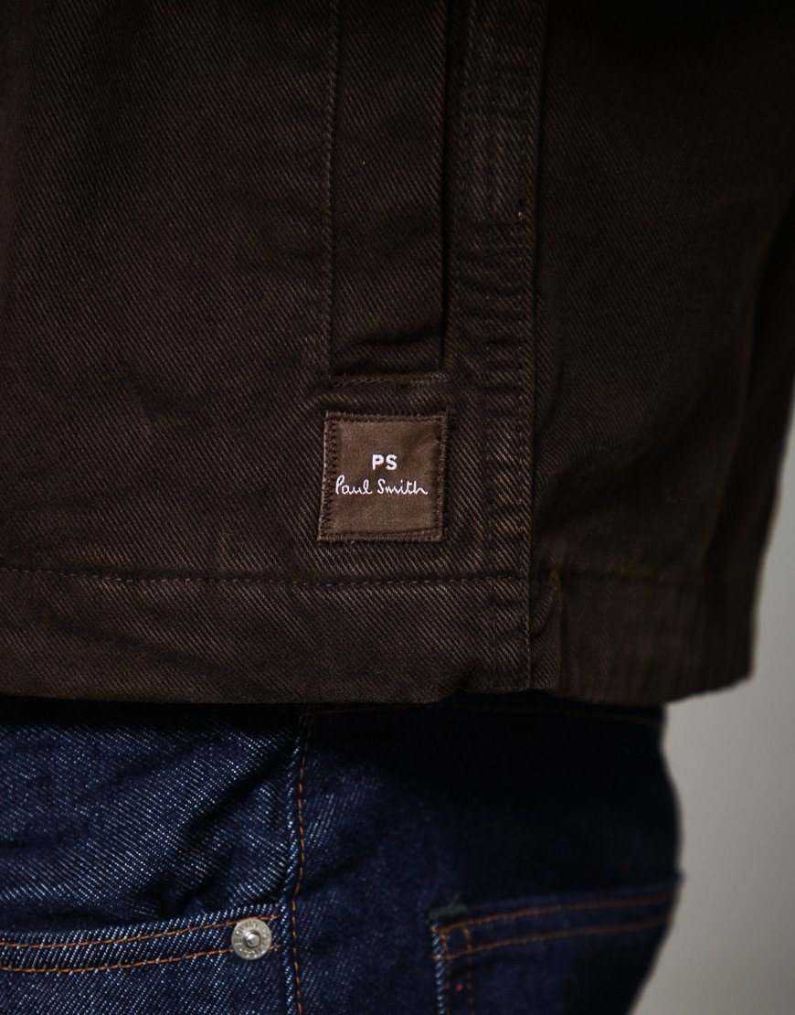 Paul Smith Military Overshirt Jacket Dark Brown