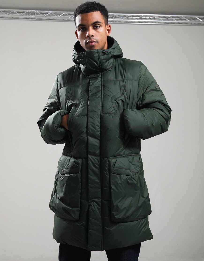 Paul Smith Recycled-Nylon Padded Parka Bottle Green