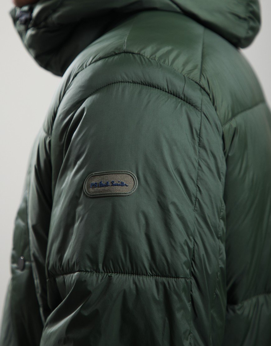 Paul Smith Recycled-Nylon Padded Parka Bottle Green