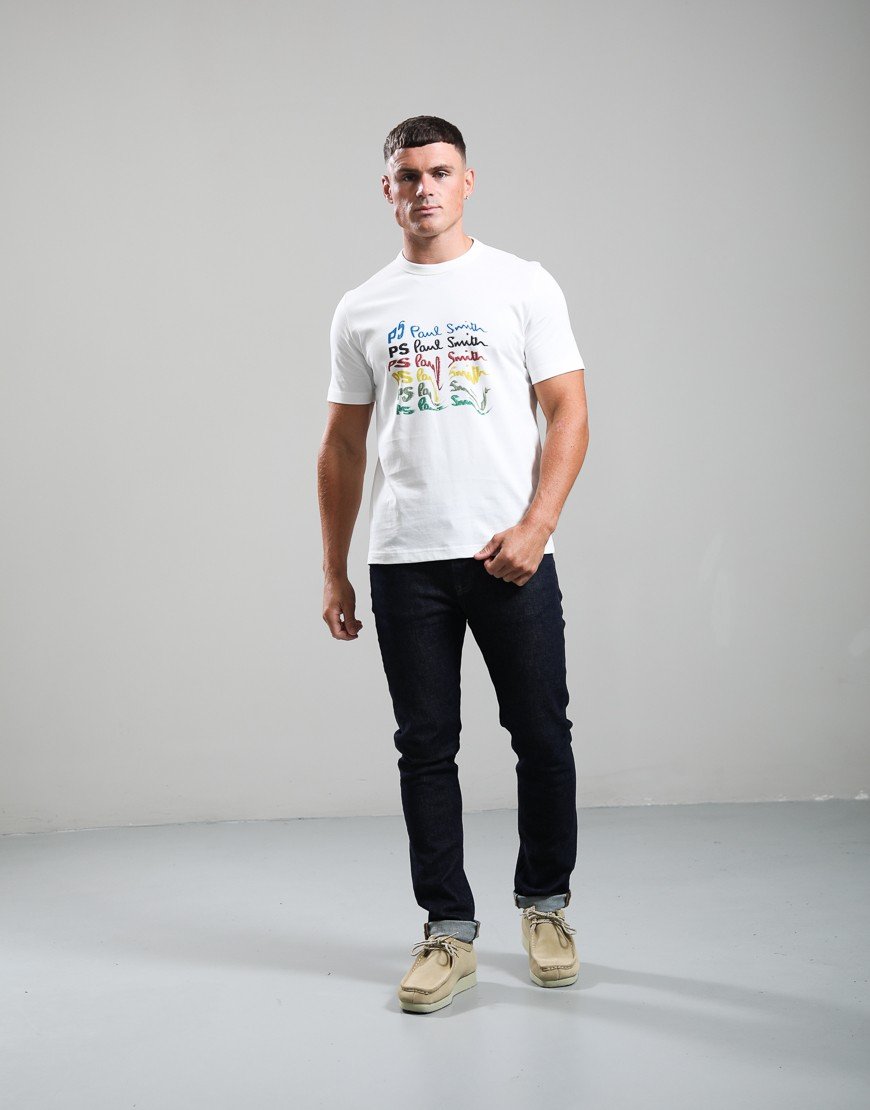 Paul Smith PS Smudge Graphic T-Shirt Off White