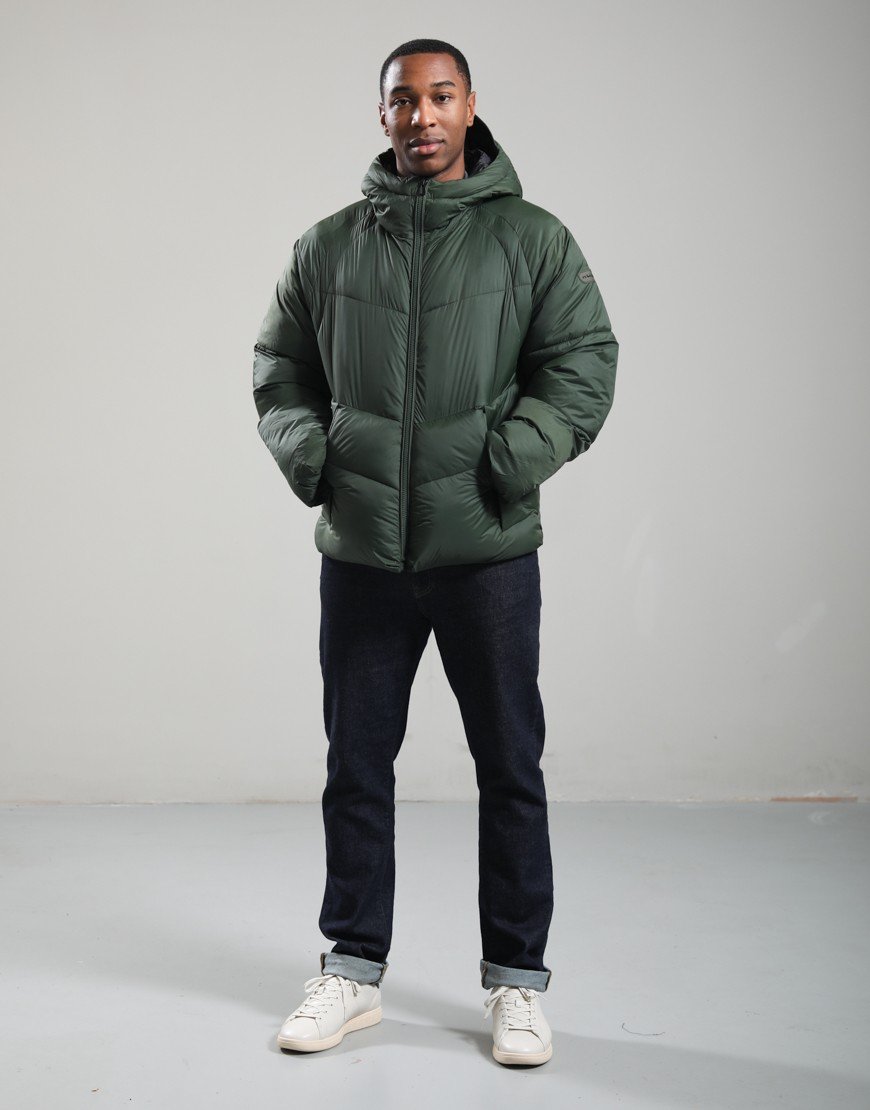 Paul Smith Raglan Puffa Coat Bottle Green