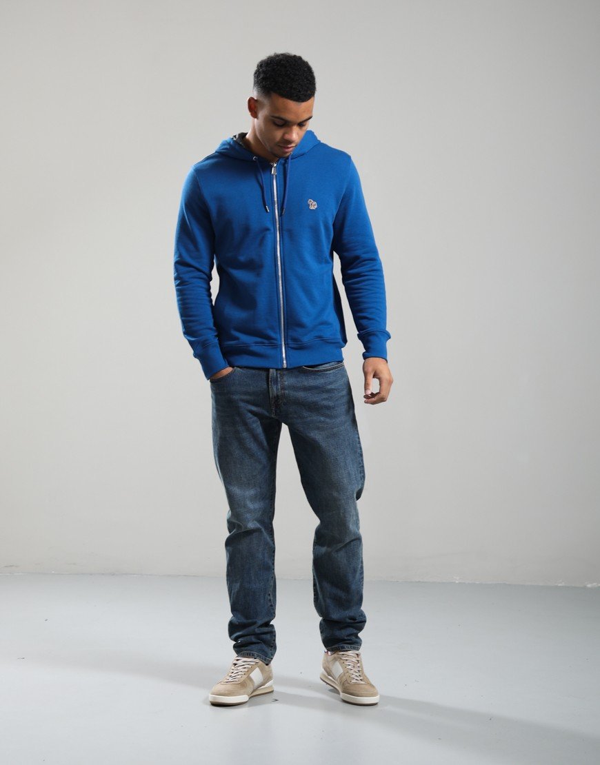Paul Smith Zip Front Zebra Hoodie 45D Blue