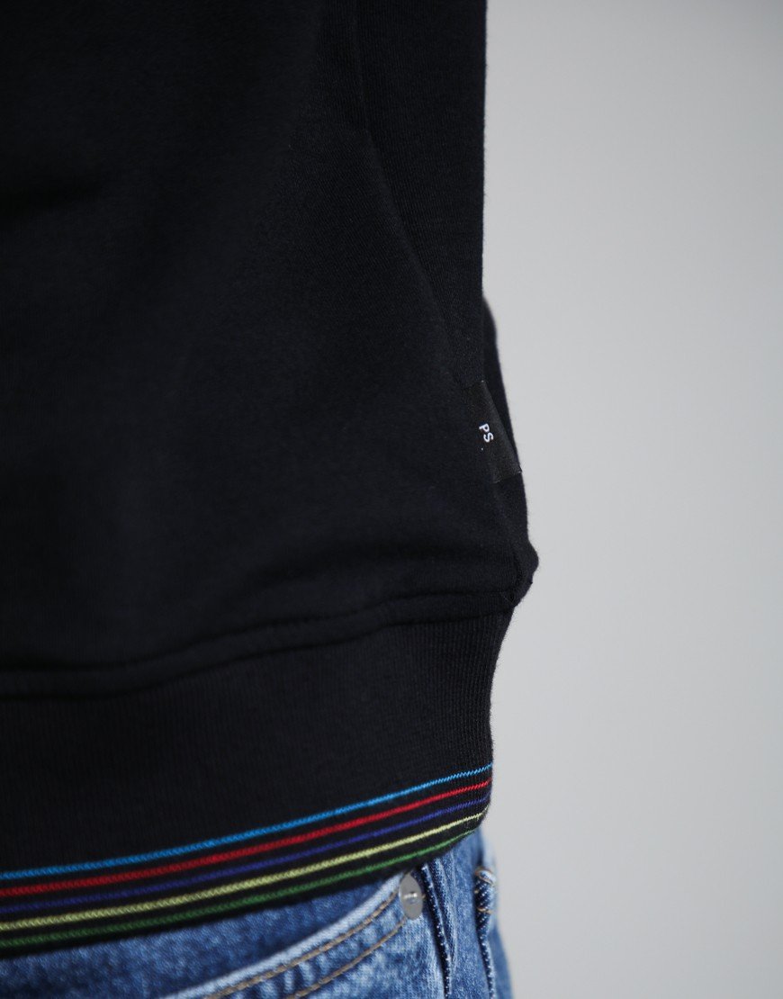Paul Smith 1/2 Zip Long Sleeve T-Shirt Black