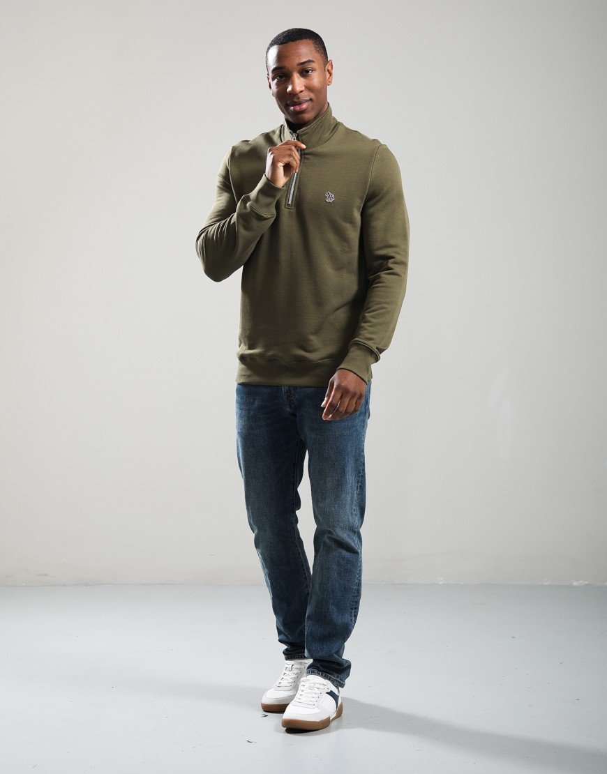 Paul Smith Regular Fit Half Zip Zebra Sweat 36E 