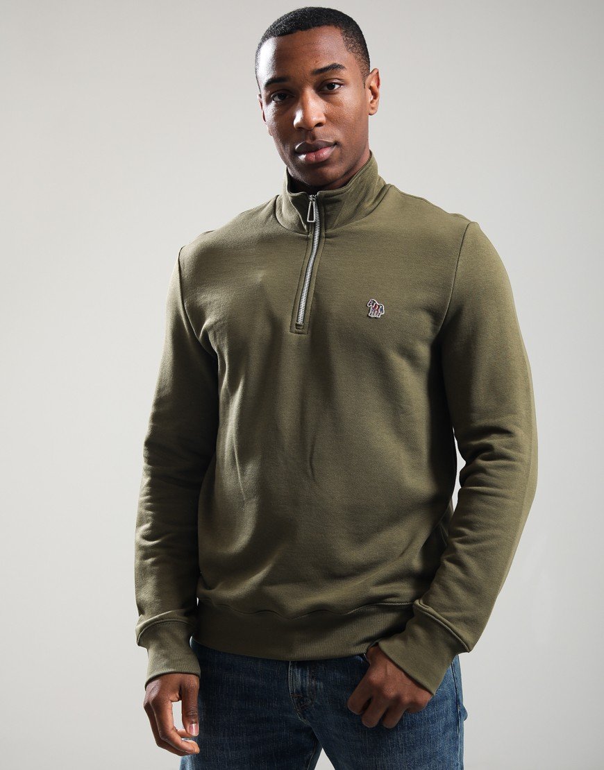 Paul Smith Regular Fit Half Zip Zebra Sweat 36E 