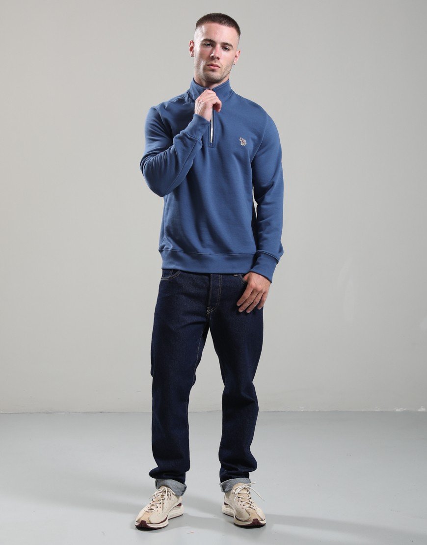 Paul Smith Half Zip Sweat Zebra 46D Indigo