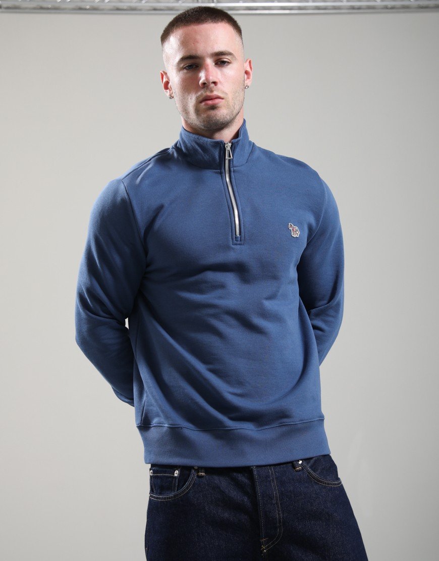 Paul Smith Half Zip Sweat Zebra 46D Indigo