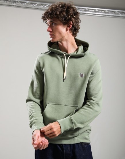 Paul Smith Regular Fit Hoodie Zebra 34C Lt Greyish Green