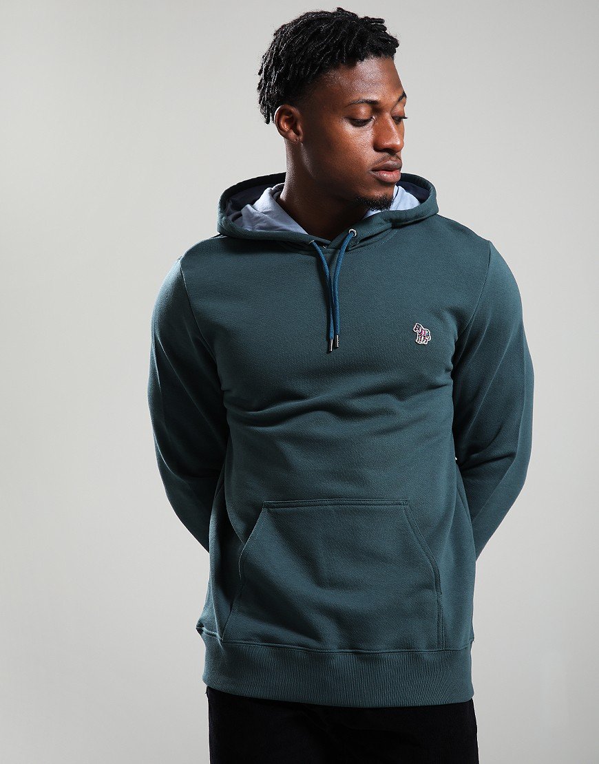Paul Smith Zebra Hooded Sweat 37C Petrol Green