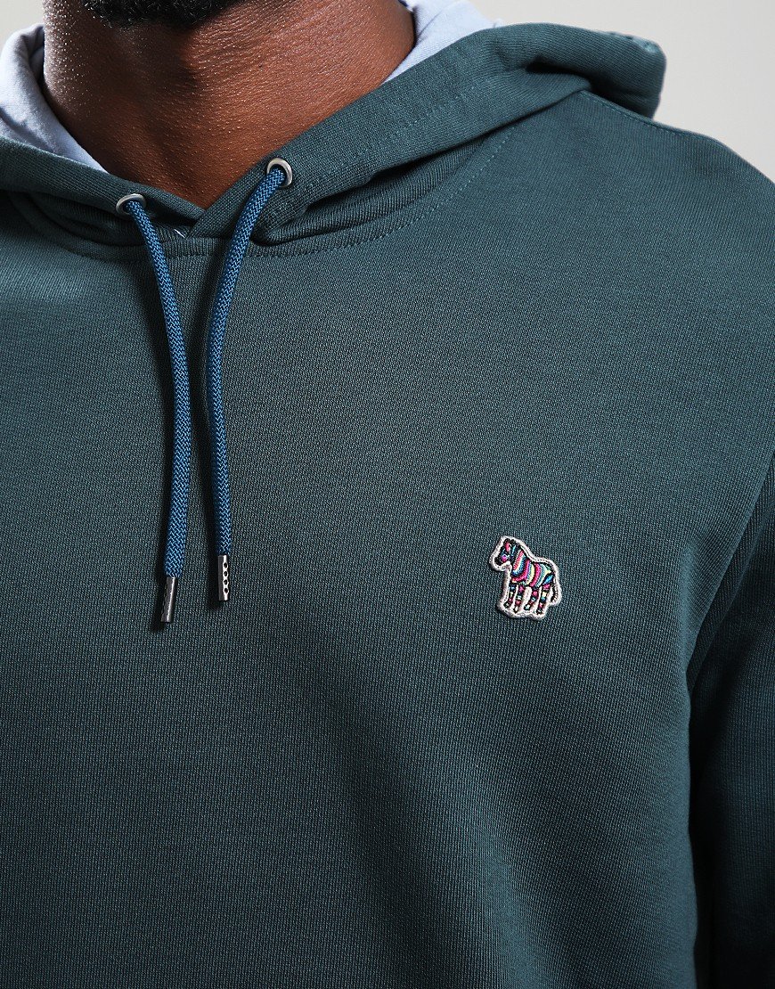 Paul Smith Zebra Hooded Sweat 37C Petrol Green