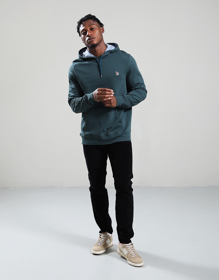 Paul Smith Zebra Hooded Sweat 37C Petrol Green