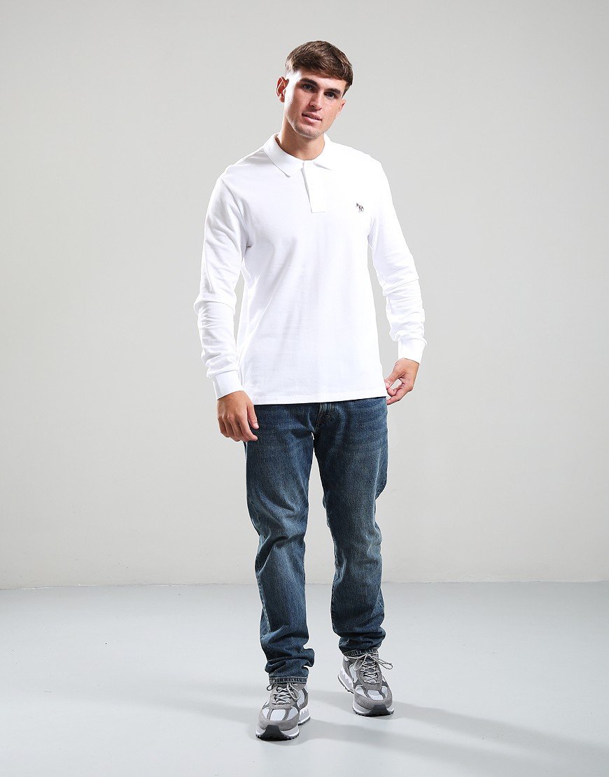 Paul Smith Regular Fit Long Sleeve Polo Shirt 01 White